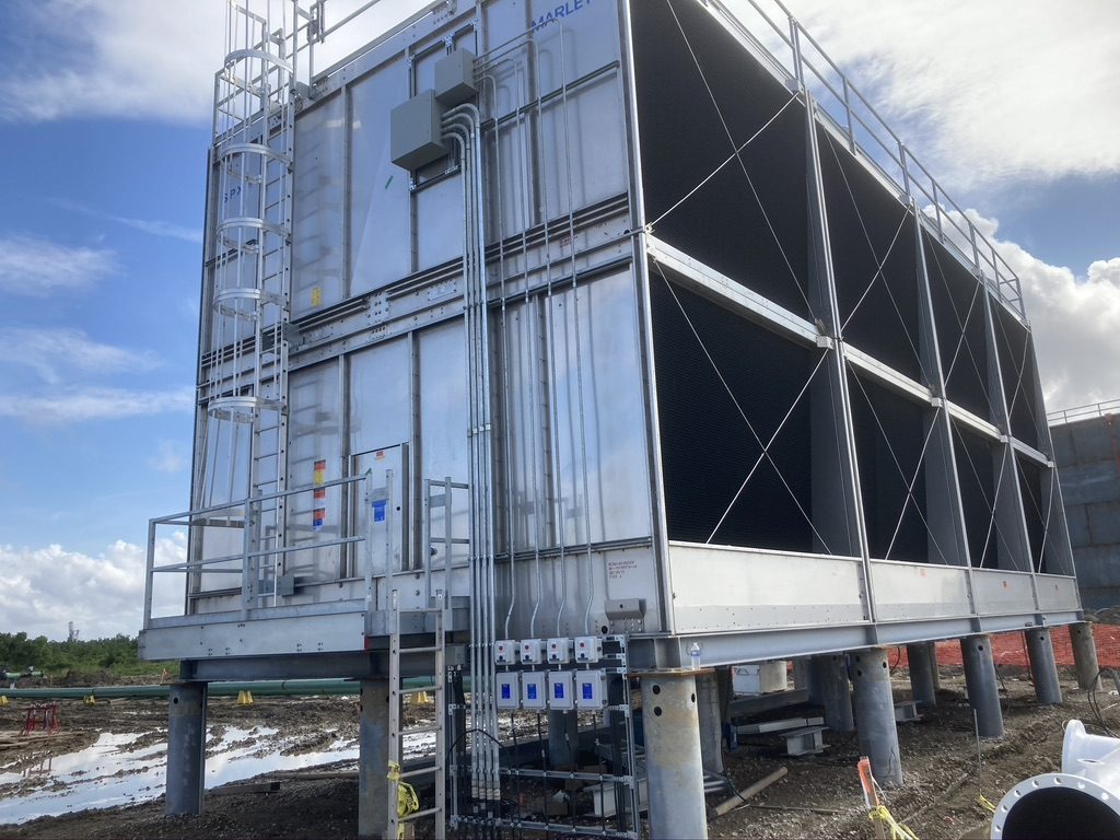 Cooling tower installation